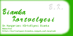 bianka kortvelyesi business card
