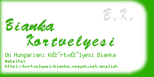 bianka kortvelyesi business card